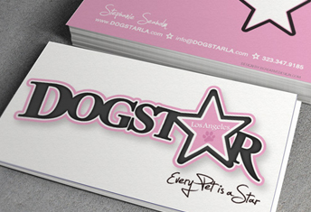 Dogstar LA Logo Design and Web Design by Damon Merten and Stacey Spiegel from Daedalus Creative Design, Los Angeles, CA