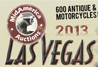 MidAmerica Auctions 2013 Las Vegas Motorcycle Auction and Races Poster Design, Typeography, Digital Marketing and Public Relations by Damon Merten and Stacey Spiegel Daedalus Creative Design, Los Angeles CA