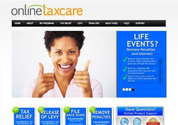 Online Tax Care Web Design by Damon Merten and Digital Marketing by Stacey Spiegel from Daedalus Creative Design + Marketing in Los Angeles